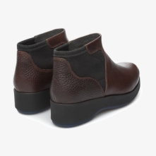 Camper Dessa Ankle Boots Brown / Black - Womens Singapore XIZENS-031